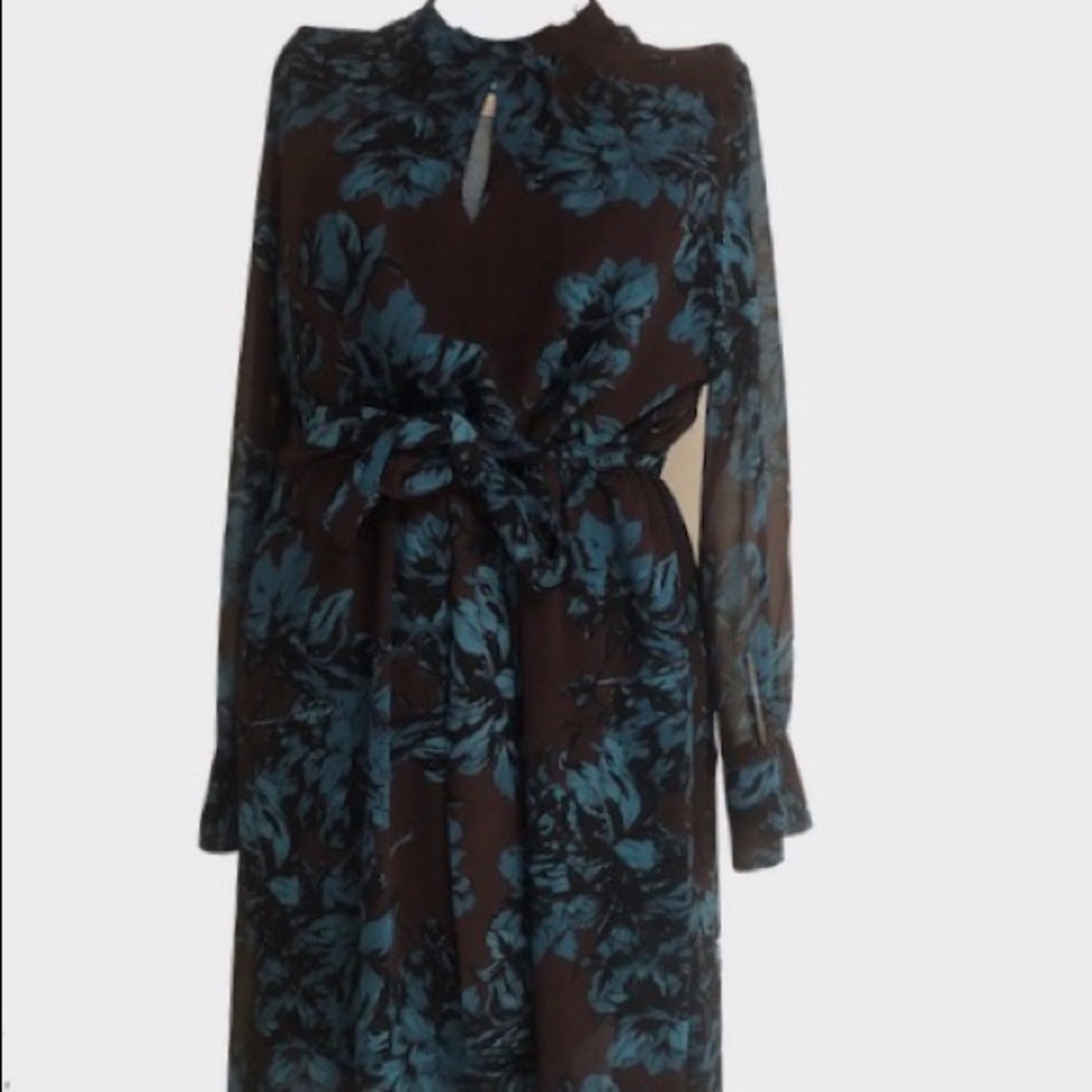 Who What Wear Floral Chiffon Dress